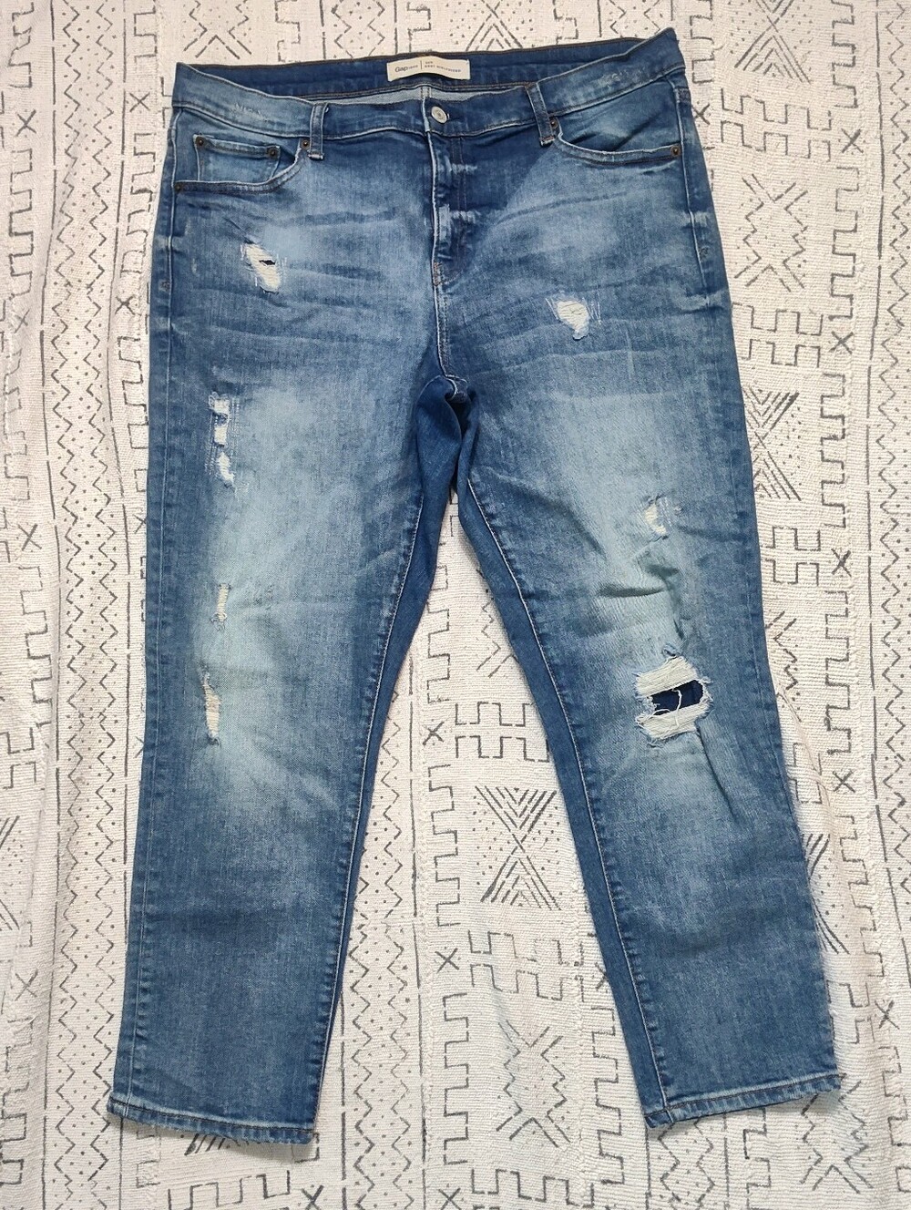 Gap 1969 Best Girlfriend Distressed Denim Jeans Sz 32R